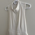 New Prince Pickleball Zip-front Pleated Dress White Large Sleeveless Preppy O6