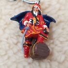 Vintage Captain Morgan Pirate Figurine Famous Leg Up On Barrel Pose Keychain