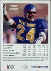 Tony Sands Kansas Jayhawks Ku 1992 Courtside Draft Pix Signed Card  79