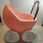 Vintage Little Tikes Pink Baby Doll Buggy Stroller Child Size Metal Handle Rare
