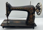Antique Singer Sewing Machine Model 66  red Eye  Hand Crank With Instructions