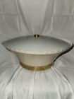 Vintage Mid Century Modern Ufo Saucer Semi Flush Mount Glass Ceiling Fixture