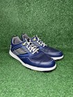 Footjoy Mens Size 10 Fury Navy Blue Leather Golf Shoes Spiked Athletic Sneakers