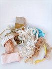 Lot Of Antique   Vintage Lace Trim Floral Doll Dresses Sewing Craft Ribbon Trim