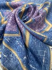 Vintage Scarf Vera Blue Purple Retro 70s 80s Aztec Native Tribal Print