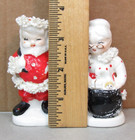 Rare Vtg Napco Christmas Salt Pepper Shakers Mr   Mrs Santa Claus Spaghetti S920