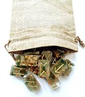 Elder Futhark Runes Handmade Resin And Jade Crystal With Rune Meaning Cards 