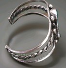 Vintage Native American Navajo Royston Turquoise Gem Sterling Cuff Bracelet 32g