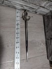 Vtg 12  Rapier Mini Sword Spanish Musketeer Letter Opener Model Metal Replica