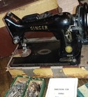 Singer Sewing Machine Model 99k   no Foot Pedel Or Power Cord  1955 W  Case Accs