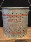 Vintage Falls City Fishing Galvanized Metal Minnow Bucket Air Breather  810