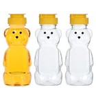 3 Pcs 8 Oz Bear Honey Bottle Jars Empty Honey Squeeze Bottle With Flip-top Lid