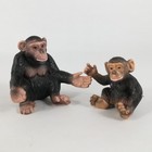 Vintage Schleich Chimpanzee Mother   Baby Animals Figures Toys Germany  2 Pcs 