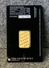 Australia Perth Mint 10 Gram Gold Bar  9999 Fine Gold Bar In Assay