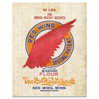 Vintage Red Wing Flour Sack Art Print Pottery  Bakery Kitchen Wall Decor Gift
