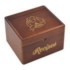 Wooden Recipe Kitchen Cooking Box With 100 Cards 4x6  25 Dividers Gift For Mom