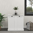 Laundry Sorting Bin Dual Compartments Includes Removable Cloth Bag