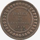 Tunisia - 5 Centimes - 1914 A  1332  - Muhammad V