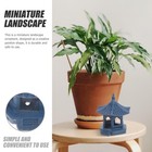 Mini Ceramic Pagoda Hexagon Japanese Statue Small Tabletop Temple Figure