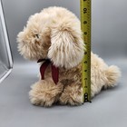 Vintage Commonwealth Puppy Dog Plush Red Plaid Bow Stuffed Animal Toy 14  Shaggy
