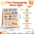 Mbl Thanksgiving Fall Autumn Decorations- 4pcs Happy Sign White 