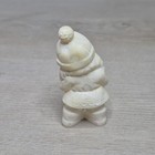 Vintage White Hard Plastic Gnome Figure Made In Hong Kong