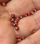  20  Original Sioux Indian Cherry Red White Heart Trade Beads Venetians 1700 s