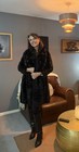Harrods London 1976 Musquash Fur Coat Immaculate Condition Midi Length Size 10