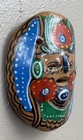 Vintage Hand Painted Mexican Folk Art Terracotta Clay Pottery Mask Wall Hanging