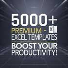 5000  Premium Excel Templates     Boost Your Productivity 
