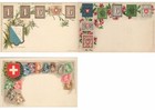 Topic Switzerland Stamps 7 Vintage Postcards  l3341 