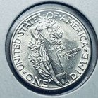 1945-p Mercury 10c 90  Silver   Gem Bu   Partial Split Bands   Gr8 Luster   B93