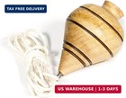 Mexican Classic Mesquite Wood Spininng Trompo   Trompo De Madera De Mezquite