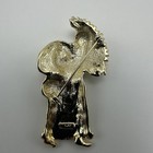 Signed Ajc Santa Claus Father Christmas Saint Nicholas Gold Tone Brooch Pin