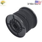3 16  Black Dacron Polypropylene Rope 500 Ft Spool High Uv   Abrasion Resistance
