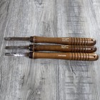 Vintage Craftsman Lathe Wood Turning Chisel 3-piece Set Lot 10  Wood Handle Usa