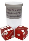 Authentic Horseshoe Las Vegas Strip Casino Craps Dice Pair Red Frosted