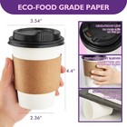 100-pack 12oz Disposable Coffee Cups With Lids   Sleeves To-go