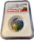 View Of Canada From Space Pf70  Glow In The Dark   25 2017 Pf70 Ultra Cmo Silver