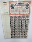 Kingdom Of Hawaii  500 Bond Certificate W  Full Sheet Of Coupons - Specimen 