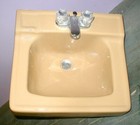 Rheem Beige Light Brown Wall Mount Bathroom Sink  Vintage