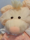 Vintage Fisher Price Puffalump Bear Cub Nylon Plush W peach Romper 1986