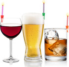 Birthday Candles For Drinks   15 Colored Candles And Clips   Happy Birthday C   