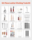 Vevor Leather Working Tools Kit 92 Pcs Engraving Punching Stamping Sewing Tools