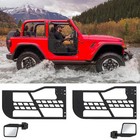 Off Road Tubular Trail Doors With Side View Mirror Compatible With Jeep Wrangler