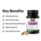 Somnapure Drug-free Sleep Aid For Adults With Melatonin  Valerian Root  And Lemo