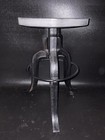 Vintage Rustic Adjustable Swivel Iron Bar Stool Black 22-29    Heavy Duty Decor