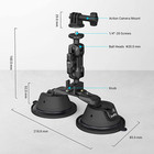 Camera Suction Cup Mount  Mount For Gopro  On Car Window  Windshield  For Sony D