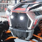 Black Mesh Grille Waterproof Led Light Bar For Rzr Xp 4 1000 Turbo 2019-2023