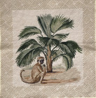 Nwt Finished Needlepoint Canvas Monkey Palm Tree Tropical 13 75  X 14 5 